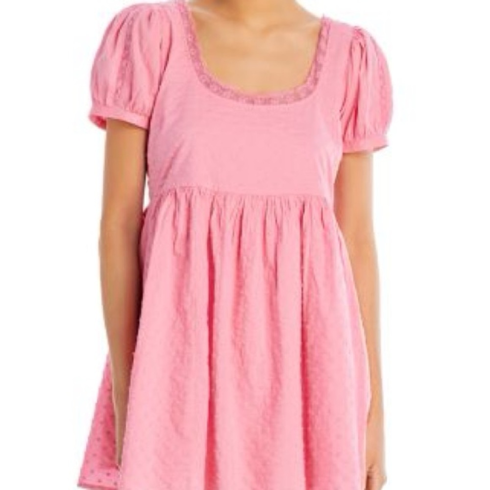 LoveShackFancy Pink Puff Sleeve Dress